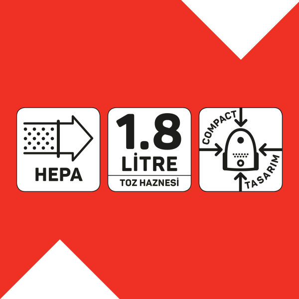 AR4070 Cleancompact Cyclone 890W HEPA Filtreli, 1.8 litre Toz Torbasız Elektrikli Süpürge, Mor - 6
