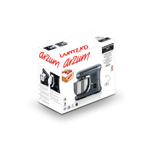 AR1186 Crust Mix Pro Stand Mikser 5L Kapasiteli 3 Farklı Aparat 1500W, Siyah - 9