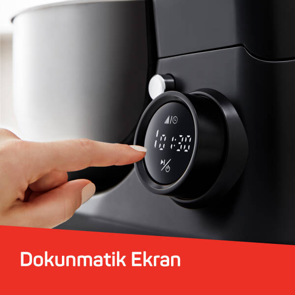 AR1186 Crust Mix Pro Stand Mikser 5L Kapasiteli 3 Farklı Aparat 1500W, Siyah - 4