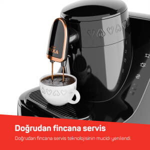 OK0040 Okka Elite Türk Kahvesi Makinesi Bol Köpüklü Közde Lezzeti, 2 Fincan Kapasiteli, Bakır - 4