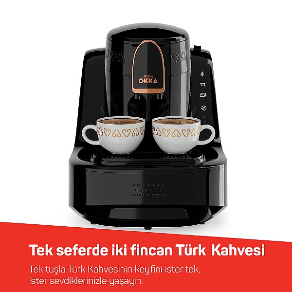 OK0040 Okka Elite Türk Kahvesi Makinesi Bol Köpüklü Közde Lezzeti, 2 Fincan Kapasiteli, Bakır - 3