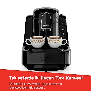 OK0040 Okka Elite Türk Kahvesi Makinesi Bol Köpüklü Közde Lezzeti, 2 Fincan Kapasiteli, Krom - 3