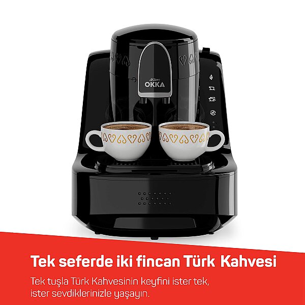 OK0040 Okka Elite Türk Kahvesi Makinesi Bol Köpüklü Közde Lezzeti, 2 Fincan Kapasiteli, Krom - 3