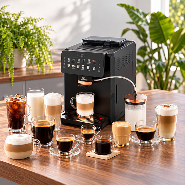 Okka Espresso Barista Neo Espresso Makinesi, 11 Sıcak ve Soğuk İçecek, Siyah  - 2