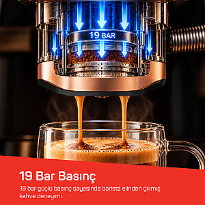 Okka Espresso Barista Neo Espresso Makinesi, 11 Sıcak ve Soğuk İçecek, Siyah  - 4