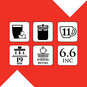 Okka Espresso Barista Neo Espresso Makinesi, 11 Sıcak ve Soğuk İçecek, Siyah  - 8