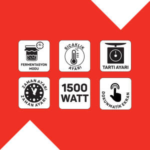 AR1190 Gastroart Stand Mikser 1500W, 12 Hız Ayarı, Dahili Tartı ve Fermentasyon Özelliği, Krem - 9