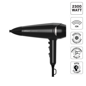 AR5138 Hairstar Ion Saç Kurutma Makinesi 2300 W, 2 Hız, 3 Isı Ayarı, Siyah