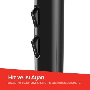 AR5138 Hairstar Ion Saç Kurutma Makinesi 2300 W, 2 Hız, 3 Isı Ayarı, Siyah - 5