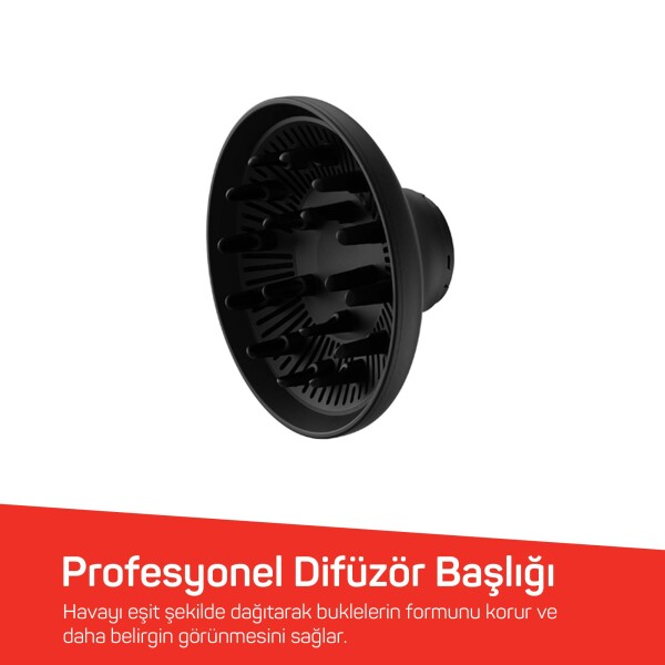 AR5138 Hairstar Ion Saç Kurutma Makinesi 2300 W, 2 Hız, 3 Isı Ayarı, Siyah - 9