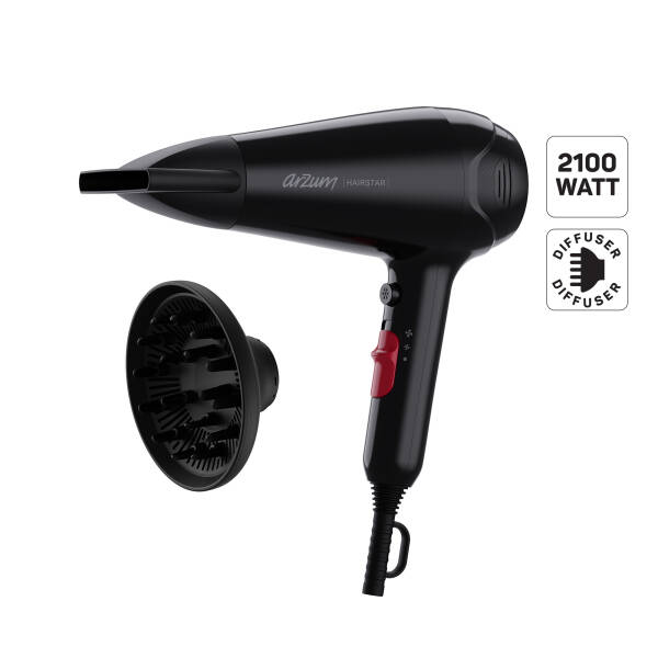Hairstar Saç Kurutma Makinesi - Siyah - AR5113			 - 1
