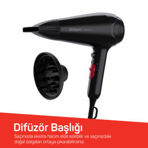 Hairstar Saç Kurutma Makinesi - Siyah - AR5113			 - 4
