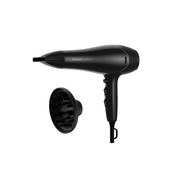 AR5142 Hairstar Profesyonel Saç Kurutma Makinesi 2300 W, 2 Hız, 3 Isı Ayarı, Siyah - 1