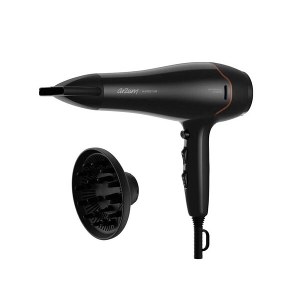 AR5142 Hairstar Profesyonel Saç Kurutma Makinesi 2300 W, 2 Hız, 3 Isı Ayarı, Siyah - 1
