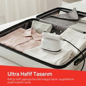 AR6055 Handy Steam Mini Buharlı Düzleştirici ve Seyahat Ütüsü-Beyaz - 3
