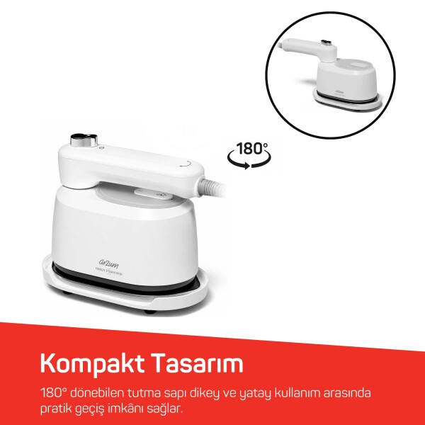 AR6055 Handy Steam Mini Buharlı Düzleştirici ve Seyahat Ütüsü-Beyaz - 4