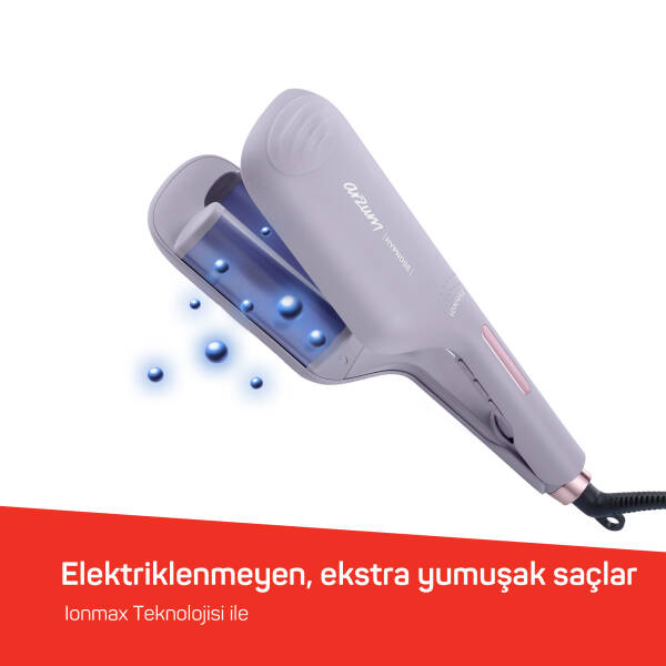 AR5112 Hypnose Ionmax Profesyonel WAG Maşası, Hızlı Isınan, 32 mm Turmalin Seramik, İyonlu, Lila - 3