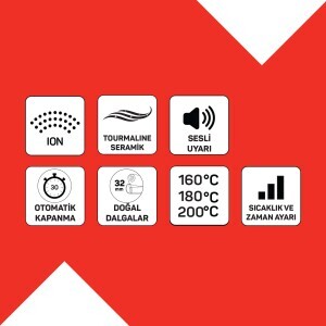 AR5112 Hypnose Ionmax Profesyonel WAG Maşa, Hızlı Isınan, 32 mm Turmalin Seramik, İyonlu, Lila - 7