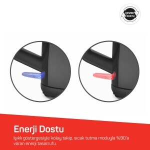AR3151 Jollie Çay Makinesi 1650W, 1 L Demlik Kapasitesi, Siyah - 5