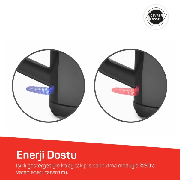 AR3151 Jollie Çay Makinesi 1650W, 1 L Demlik Kapasitesi, Siyah - 5