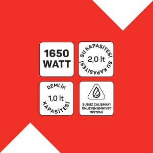 AR3151 Jollie Çay Makinesi 1650W, 1 L Demlik Kapasitesi, Siyah - 7