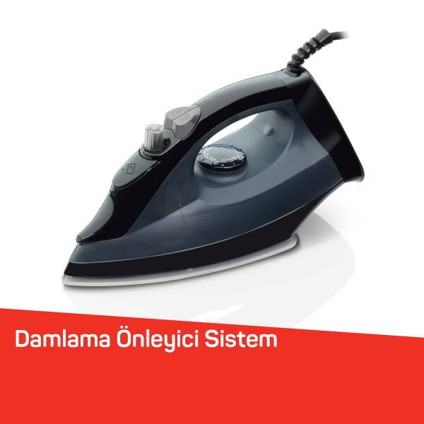 FL663 Liena Seramik Tabanlı Ütü, 2400W, 120 g/dk Şok Buhar, Otomatik Temizleme, Dik Buhar, Siyah - 5