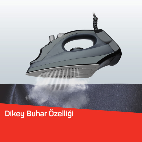 FL663 Liena Seramik Tabanlı Ütü, 2400W, 120 g/dk Şok Buhar, Otomatik Temizleme, Dik Buhar, Siyah - 4