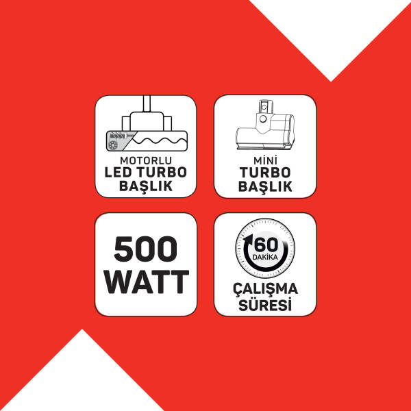 AR4209 MagiClean Flex Dikey Şarjlı Süpürge 500 W, 60 Dk Kullanım, Siyah - 9