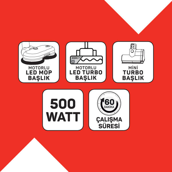 AR4211 MagiClean FlexBin İstasyonlu Dikey Şarjlı Süpürge 500W, BLDC Motor, Siyah - 11