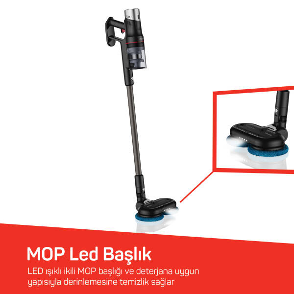 AR4211 MagiClean FlexBin İstasyonlu Dikey Şarjlı Süpürge 500W, BLDC Motor, Siyah - 5