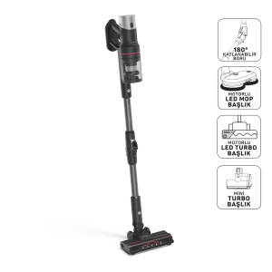 MagiClean HydroFlex Dikey Şarjlı Süpürge - Siyah - AR4210