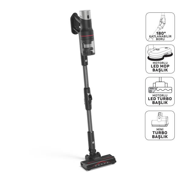 MagiClean HydroFlex Dikey Şarjlı Süpürge - Siyah - AR4210 - 1