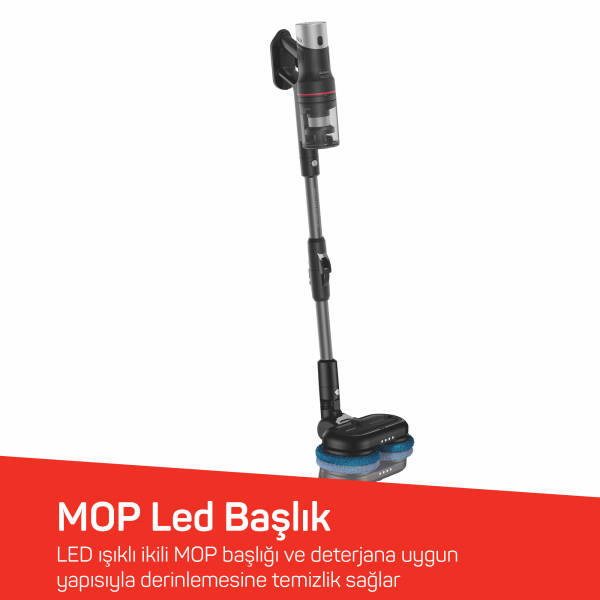 MagiClean HydroFlex Dikey Şarjlı Süpürge - Siyah - AR4210 - 4