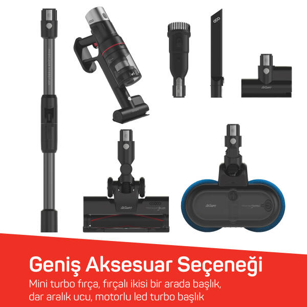 MagiClean HydroFlex Dikey Şarjlı Süpürge - Siyah - AR4210 - 10