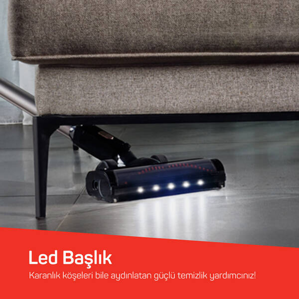 AR4208 Magiclean Propower Şarjlı Dikey Süpürge 500 W, BLDC Motor Gücü, 60 Dk Kullanım, Siyah - 5