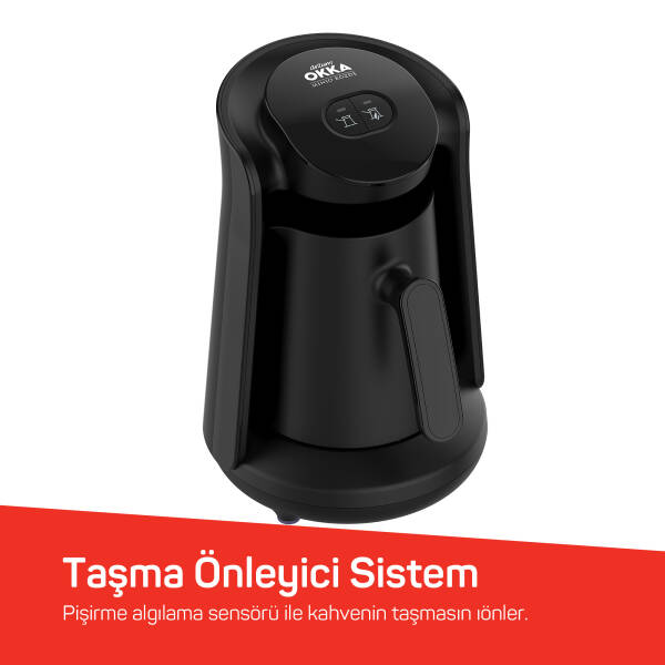 OK0049 Minio Közde Türk Kahvesi Makinesi Bol Köpüklü Közde Lezzeti, 4 Fincan Kapasiteli, Siyah - 5