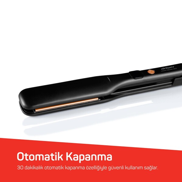 AR5192 Mona Sense Geniş Plakalı Saç Düzleştirici, Keratin ve Argan Yağlı Plaka, İyon Teknolojisi, Siyah - 8