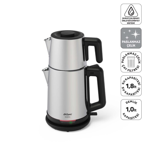 AR3158 Arzum Neosteel Inox Çay Makinesi - 1