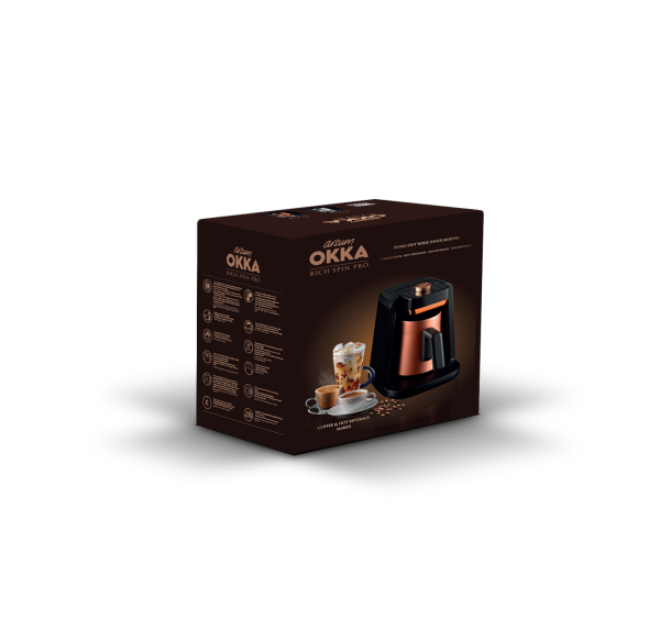 OK0020 Okka Rich Spin Pro Türk Kahvesi Makinesi 5 Fincan, 8 Farklı Mod, Taşma Önleyici Sistem, Bakır - 10