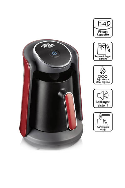 OK004-N OKKA Minio Turkish Coffee Machine - Pomegranate - 1