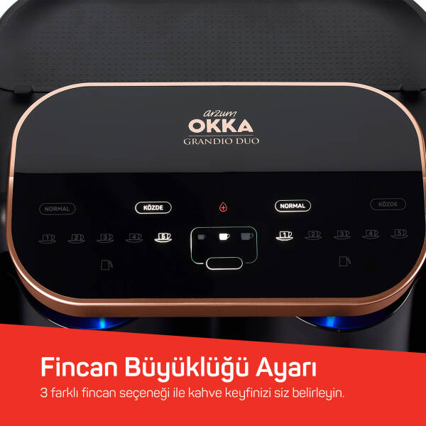 Grandio Duo Türk Kahvesi Makinesi - Bakır - OK007 - 6