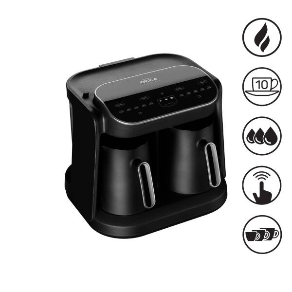 OK007-K OKKA Grandio Duo Turkish Coffee Machine - Chrome - 1