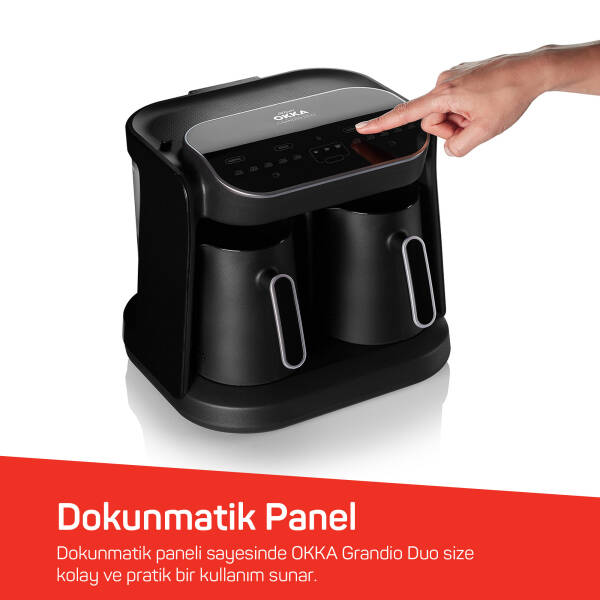 OK007-K OKKA Grandio Duo Turkish Coffee Machine - Chrome - 5