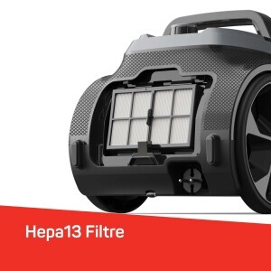 AR4133 Olimpia Speed Cyclone 800W Filtreli Elektrikli Süpürge HEPA 13 Filtre, Siyah - 4