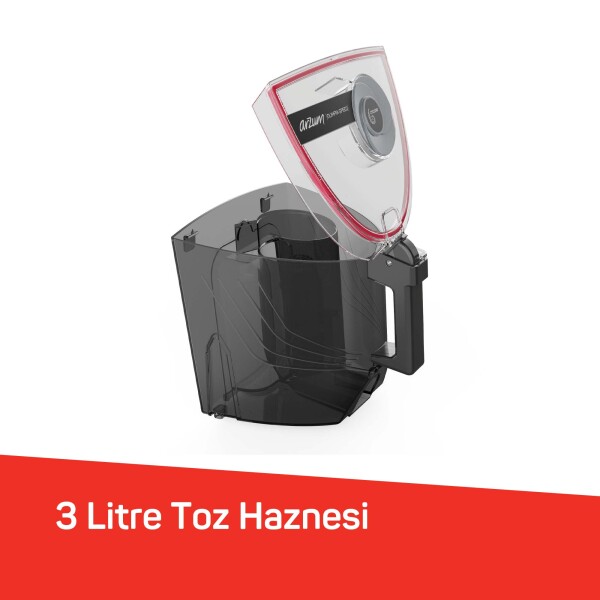 AR4133 Olimpia Speed Cyclone 800W Filtreli Elektrikli Süpürge HEPA 13 Filtre, Siyah - 7
