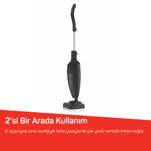 FL492 Polvo Pro Dikey Elektrikli Süpürge 800W, Yıkanabilir Filtre, 0.4 L Toz Haznesi, Siyah			 - 3
