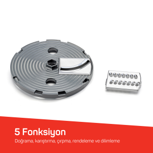 AR1149 Proart Multi Blender Seti 1200W, 5 Fonksiyonlu Doğrayıcı ve Rendeleme, Siyah - 3