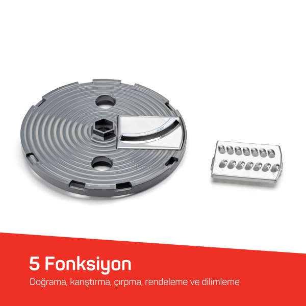 AR1149 Proart Multi Blender Seti 1200W, 5 Fonksiyonlu Doğrayıcı ve Rendeleme, Siyah - 3