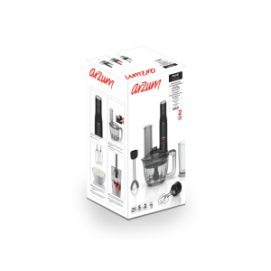 AR1149 Proart Multi Blender Seti 1200W, 5 Fonksiyonlu Doğrayıcı ve Rendeleme, Siyah - 9