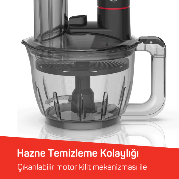 AR1149 Proart Multi Blender Seti 1200W, 5 Fonksiyonlu Doğrayıcı ve Rendeleme, Siyah - 4